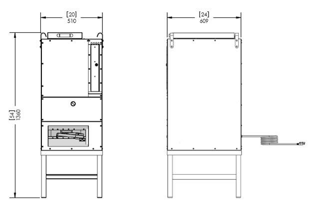 GOV-200-FD  Gullco Flux Holding Oven 115 Volt, 100-550°F (38-288°C) Temperature, 1500 Watts. 88Kg Capacity